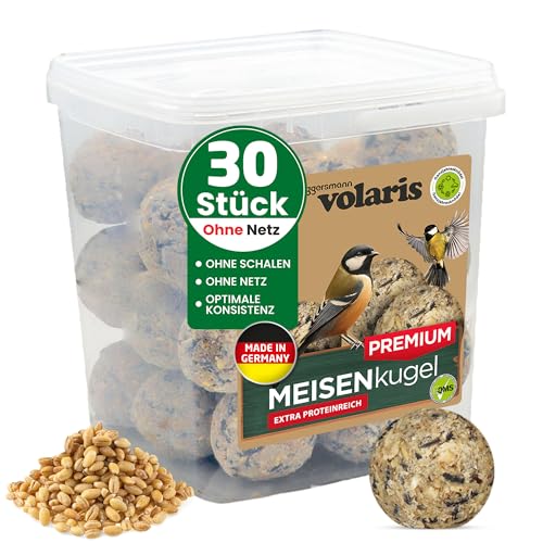 Eggersmann volaris Premium Meisenknödel ohne Netz 30 Stück – Meisenknödel für Wildvögel – Nährstoffreiches Ganzjahresfutter für alle Vogelarten – Wildvogelfutter schmackhaft & energiereich von Eggersmann volaris