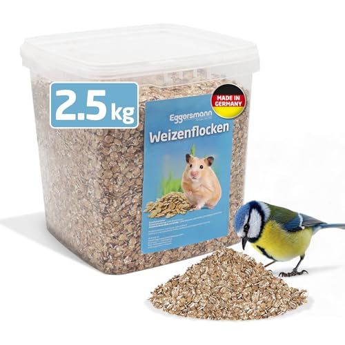 Eggersmann volaris Weizenflocken 2,5kg – Nährstoffreiches Vogelfutter für Wildvögel – Natürlicher Weizen ideal als Vogel-, Hühner- & Nagerfutter – Wildvogelfutter ganzjährig & energiereich von Eggersmann volaris