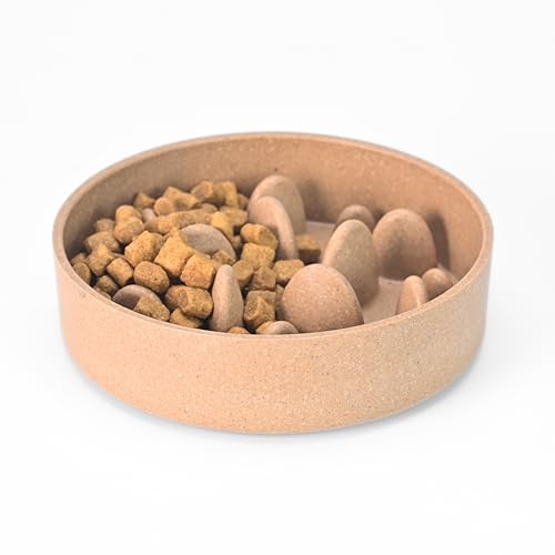 Eha Umweltfreundlicher Slow Feeder für Hunde | Hundenapf Medium | 800 ml | Haustiernapf aus Reishülsen und Bambusfasern | Hundefutterschale | rutschfest | 1 Einheit | Tortilla von Eha