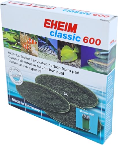 Eheim 2628170 Aktivkohlevlies (3 Stück) für Classic 600 (2217) von Eheim