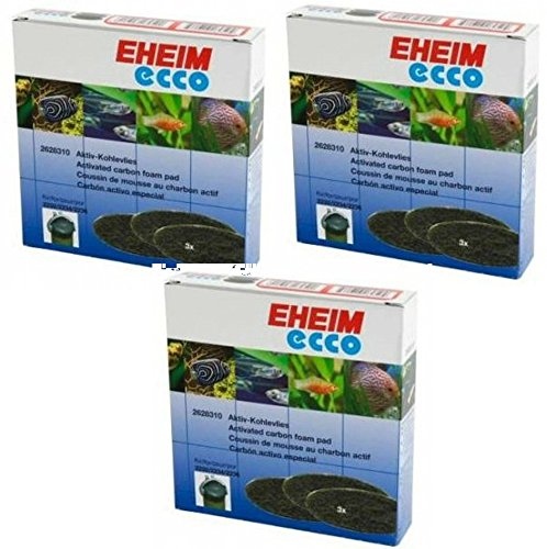 Eheim Carbon Filter Pad für Ecco Kanister Filter – 9 Total Filter (3 Packungen mit 3 Pads pro Pack) von Eheim