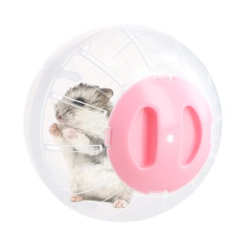 Gymnastikball Hamster, Hamsterball Groß 14,5cm, Hamsterrad Übungsball Kunststoff, Hamster Run Ball, Hamsterkugel für Rennmaus, Zwerghamster, Meerschweinchen, Pet Jogging Spielen (Rosa) von Ehuihuan