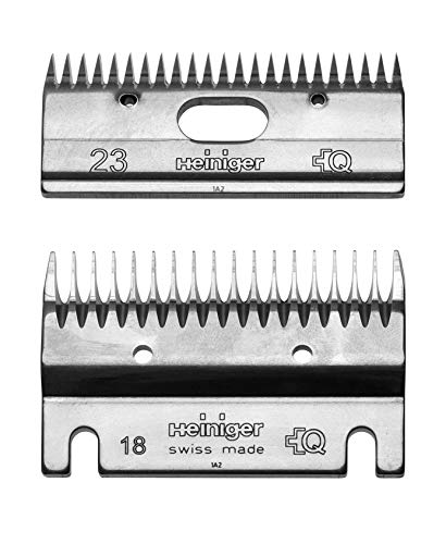 Heiniger Schermesser-Satz Standard für Rinder, 18/23 - Schnitthöhe 2-4 mm - aus hochfestem, gehärteten Spezialstahl - passend zu Heiniger Delta3, C12, Xplorer, Xperience, USV, Handy, Progress von Eider