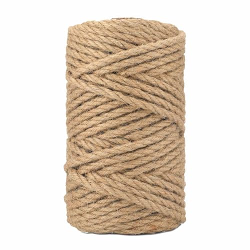 Kratzseil für Katzen, Naturfaser-Jute, 6 mm x 50 m, Sisalseil für Kratzbäume und Türme von Eidoct