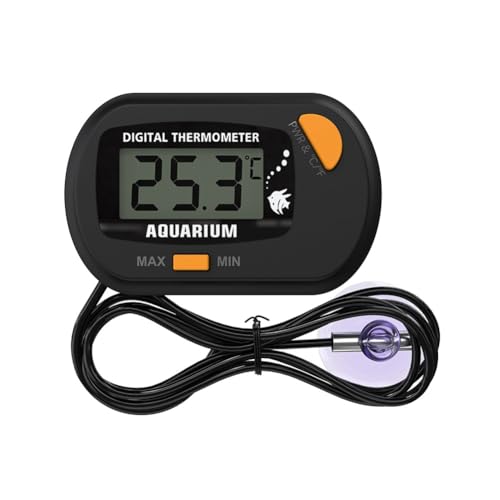 Eighosee -50 ℃ - 70 ℃ Digitales Aquarium-Thermometer mit Saugnapf-Temperatursensor-Messgerät-Tester Einfach zu Bedienen von Eighosee