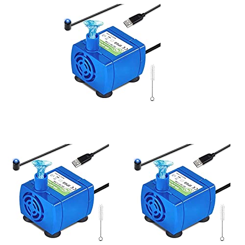 Eioeeklop 3X Katzen Brunnen Pumpe, Haustier Wasser Brunnen Pumpe Pumpe -DC160 Motor für Runden Katzen Brunnen mit Blumen Kappe Eioeeklop 3X Katzen Brunnen Pumpe, Haustier Wasser Brunnen Pumpe Pumpe -DC160 Motor für Runden Katzen Brunnen mit Blumen Kappe von Eioeeklop