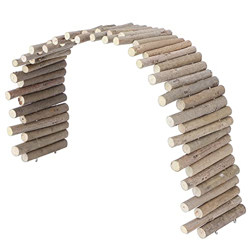 Cocoarm Hamster-Leiterbrücke, Original-Holzrampenbrücke, Kleintier-Aktivitätsspielzeug-Set, Hamster-Kletterleiter-Spielzeug für Kleine Tiere Zum Trennen von Haustieren Zum Spielen (40cm von Ejoyous