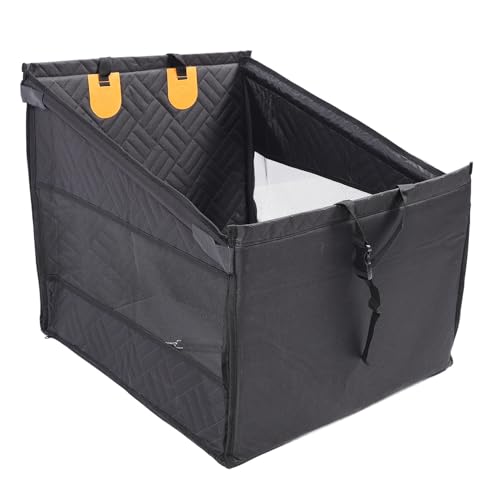 Hunde Autositz, Hundesitz Auto Rückbank Extra Stabiler Booster Haustier Autositz Schwarz, für Kleine bis Mittlere Hunde Rück- und Vordersitz 59x51.5x56cm von Ejoyous