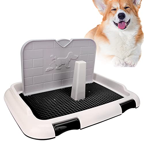 Hundetoilette, Welpentoilette Puppy Training Set Haustiertoilette mit Wand-Simulation und geplantem Urinieren Indoor Dog Potty (Black) von Ejoyous