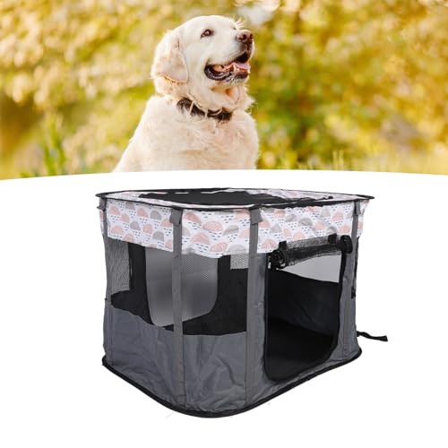 Tierlaufstall Faltbar für Kleintiere Hunde, Tragbare Hundehütte Haustierzaun Rechteckig Hundebox Transportbox, für Katze Kaninchen Haustier Camping Reisen Indoor Outdoor von Ejoyous