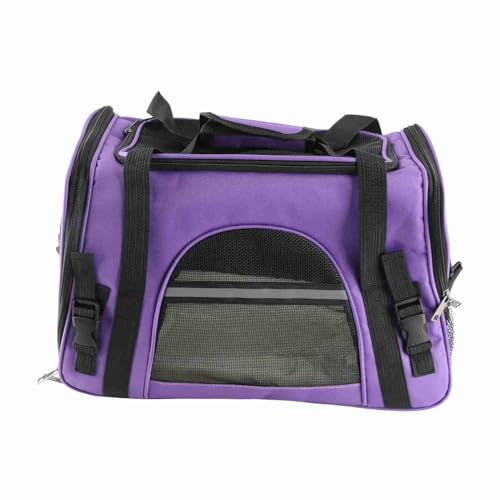 Transporttasche für Kleine Katze Hund, Tragetasche Hundetragetasche Katzentragetasche Tragebox für Mittel Kleine Haustiere Transportbox für Zug Auto Flugzeug (Purple) von Ejoyous