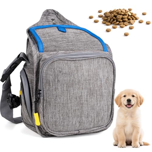 Elalove Leckerlitasche für Hunde, Futterbeutel Hundetraining mit Reißverschluss, Leckerlibeutel im für Reisen, Spaziergang Elalove Leckerlitasche für Hunde, Futterbeutel Hundetraining mit Reißverschluss, Leckerlibeutel im für Reisen, Spaziergang von Elalove