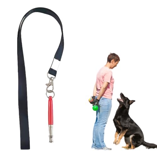 Elecpioneev Hundetrainingspfeife Ultraschall Hundepfeife Multi-Frequenz-Hundepfeife (rot) von Elecpioneev