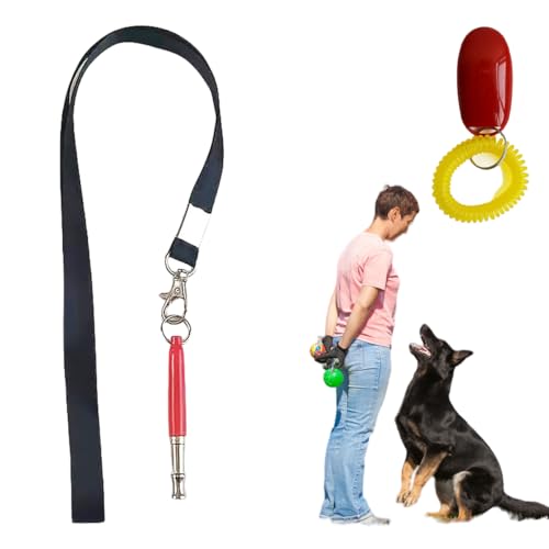 Elecpioneev Hundetrainingspfeife Ultraschall Hundepfeife Multi-Frequenz-Hundepfeife (rot) von Elecpioneev