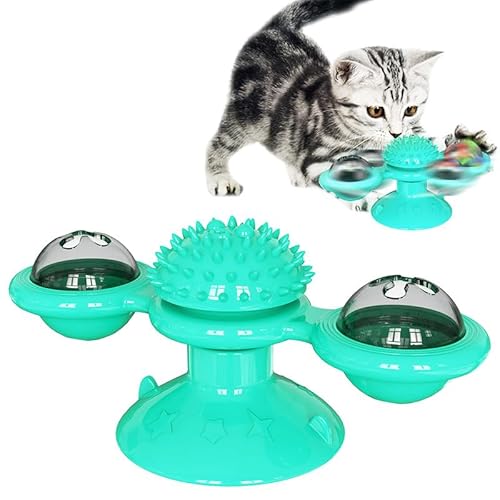 Multifunktionales Katzenspielzeug Katze Reiben Spielzeug Katze Saugnapf Spielzeug Katze Leuchtende Spielzeuge (Blau) von Elecpioneev