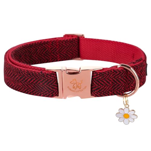 Elegant little tail Hundehalsband - Fischgräten-Hundehalsband Weihnachten weiches haltbares Haustierhalsband verstellbares Haustierhalsband Hund für kleine mittlere große Hunde von Elegant little tail