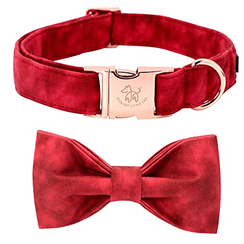 Elegant little tail Weihnachtshundehalsband, Welpenhalsband, Hundehalsband für Männer oder Frauen mit Schleife, verstellbare, weiche Fliege, Hundehalsbänder für große Hunde von Elegant little tail