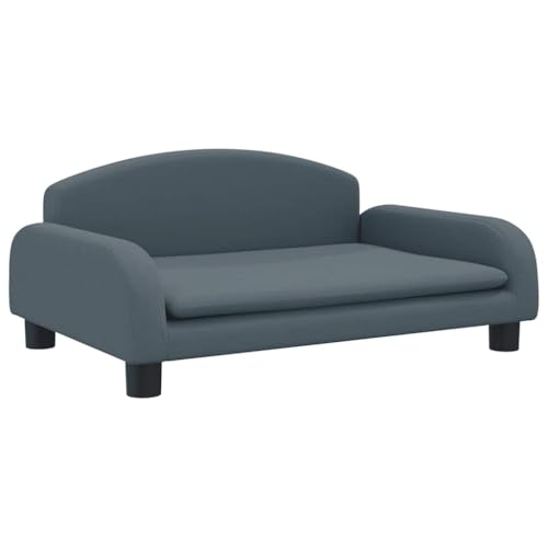 Eleganz Hundebett Dunkelgrau 70x45x30 cm Stoff - Hundekissen Hundesofa waschbar von Eleganz