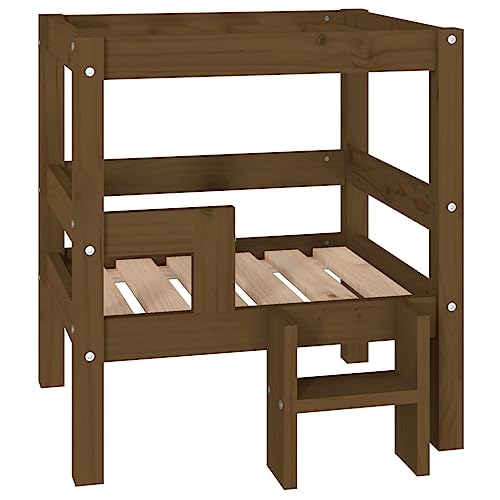 Eleganz Hundebett aus Massivholz Kiefer: Waschbar (55.5x53.5x60 cm, Honigbraun) von Eleganz