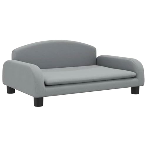 Eleganz Orthopädisches Hundebett: Hundesofa waschbarem Hellgrau 70x45x30 cm Stoff von Eleganz