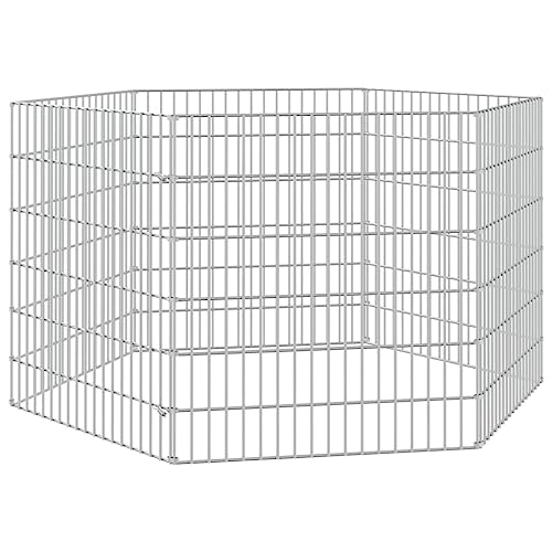 Freilaufgehege für Kleintiere, 6-teilig 54x60 cm aus verzinktem Eisen - langlebig & sicher für Garten und Terrasse - Ideal für Kaninchen und Meerschweinchen Freilaufgehege für Kleintiere, 6-teilig 54x60 cm aus verzinktem Eisen - langlebig & sicher für Garten und Terrasse - Ideal für Kaninchen und Meerschweinchen von Eleganz