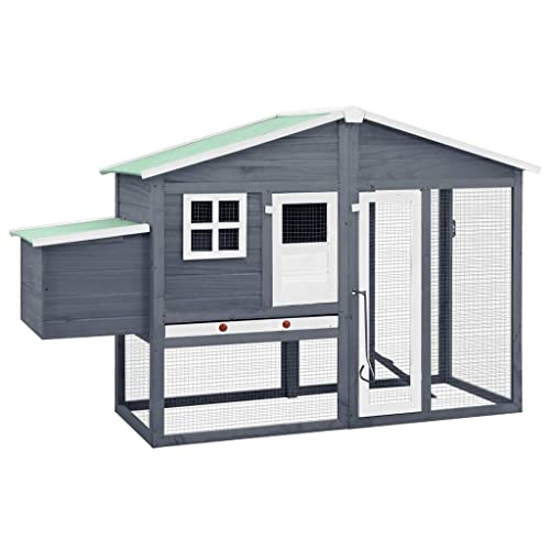 Hühnerstall aus Massivholz mit Legenest – Grau & Weiß Tanne | Robust & Witterungsbeständig für Garten & Freilaufgehege | Ideal für Kleintiere wie Hühner & Vögel Hühnerstall aus Massivholz mit Legenest – Grau & Weiß Tanne | Robust & Witterungsbeständig für Garten & Freilaufgehege | Ideal für Kleintiere wie Hühner & Vögel von Eleganz