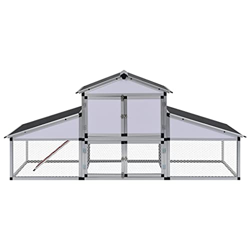 Hühnerstall mit Freilaufgehege aus Aluminium | Robustes Gehege für Kleintiere mit Nistkasten | Witterungsbeständig & sicher für Hühner, Kaninchen & Co. Hühnerstall mit Freilaufgehege aus Aluminium | Robustes Gehege für Kleintiere mit Nistkasten | Witterungsbeständig & sicher für Hühner, Kaninchen & Co. von Eleganz