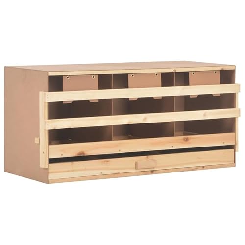 Legenest für Hühner aus massivem Kiefernholz & Sperrholz | 3 Fächer 96x40x45 cm | Robust & langlebig für artgerechte Tierhaltung | Praktische Einstreu-Lösung für den Hühnerstall Legenest für Hühner aus massivem Kiefernholz & Sperrholz | 3 Fächer 96x40x45 cm | Robust & langlebig für artgerechte Tierhaltung | Praktische Einstreu-Lösung für den Hühnerstall von Eleganz