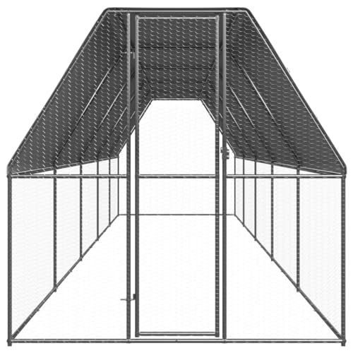 Outdoor-Hühnerkäfig aus verzinktem Stahl 2x10x2 m | Langlebig & wetterfest | Ideal für Kleintiere wie Hühner & Kaninchen | Sicherer Lebensraum für Garten & Freigehege Outdoor-Hühnerkäfig aus verzinktem Stahl 2x10x2 m | Langlebig & wetterfest | Ideal für Kleintiere wie Hühner & Kaninchen | Sicherer Lebensraum für Garten & Freigehege von Eleganz