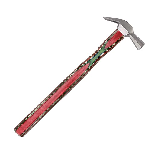 Elelif Bunter Holzgriff Nagelhufhammer mit Magnet Kreuzhorn Hammer Hufreparatur Nagelhandflächenwerkzeug für den Stall von Elelif