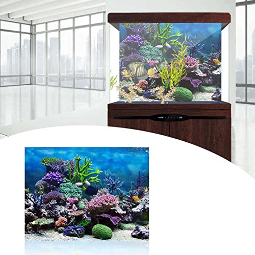 ElgnAura Aquarium-Hintergrundpapier: Aquarium-PVC-Klebeposter mit Unterwasserkorallen-Design, Hintergrunddekorationspapier für Aquariumdekorationen (F) von ElgnAura