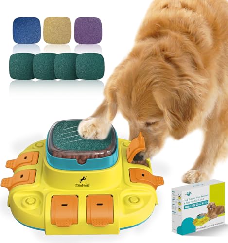 EliaValth Hunde-Puzzle-Spielzeug mit langsamem Feeder und Nagelfeilunterlage | Ideal für geistige Stimulation und Fellpflege von EliaValth