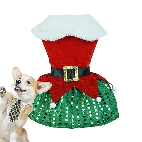 Elinrat Hunde-Cosplay-Kostüm, Attraktive lustige Dehnbare Hundekleider, Multifunktionales, interessantes Weihnachtszubehör für kleine Hunde, Hunde-Winterkleid aus Baumwolle für Katzen und Hunde von Elinrat