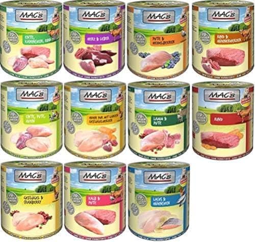 MACs Mac´s Katze Sparpaket | 48 x 400g | Sorten frei wählbar | Nassfutter gratis Katzenspielzeug von Dttra