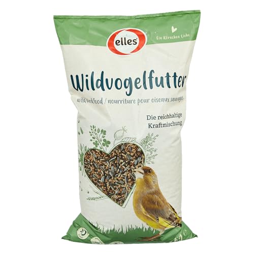 Elles Meisenfutter 5 x 2,5kg | Energiereiches Ganzjahresfutter I Mix aus Sonnenblumenkernen, Erdnüssen & Hanfsaat I Ideal für Futterhäuschen von Elles