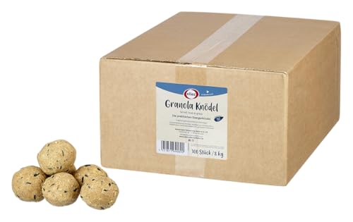 elles Premium Granola Meisenknödel ohne Netz im 100er Karton | Energiereiche & umweltfreundliche Kraftkugeln | 100% natürliche Zutaten | Ideal für alle Wildvögel | Ambrosia kontrolliert von Elles