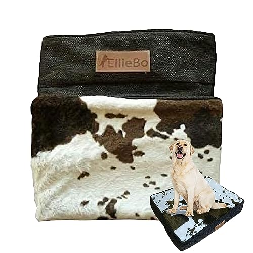 Ellie-Bo Ersatz Cow Hide Hundebett, 87 x 57 cm, groß von Ellie-Bo