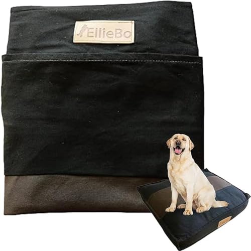 Ellie-Bo Ersatz gestreift Hundebett, 107 cm, Large, Schwarz/Braun von Ellie-Bo