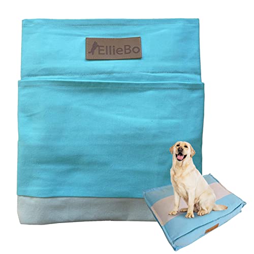 Ellie-Bo Ersatz gestreift Hundebett, 122 cm, 117 x 75 cm, 2 x große, blau/grau von Ellie-Bo