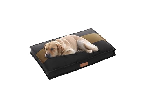 Ellie-Bo Hundebett, gestreift, für 91,4 cm große Hundekäfige, Schwarz/Braun von Ellie-Bo