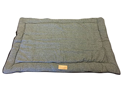 Ellie-Bo Wende-Hundebett, Tweed und Kunstfell, für Hundekäfige in Größe XXL mit 122 cm, schwarz von Ellie-Bo