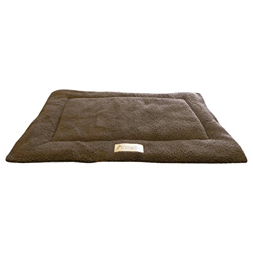 Ellie-Bo Hundebett aus Sherpa-Fleece, braun, geeignet für Hundekäfig mit 76 cm von Ellie-Bo