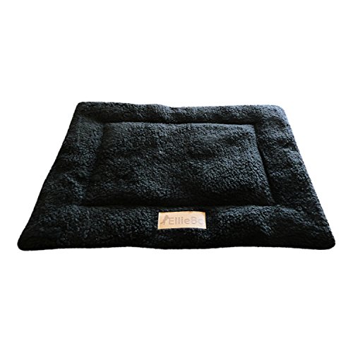 Ellie-Bo Hundebett aus Sherpa-Fleece, schwarz, geeignet für Hundekäfig mit 61 cm von Ellie-Bo