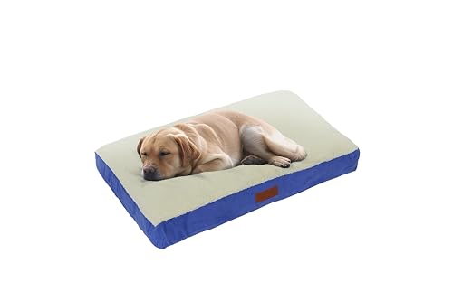 Ellie-Bo Hundebett für Hundetransportbox, Velourslederimitat mit Oberseite aus Schaffell, XL, ca. 106,7 cm von Ellie-Bo