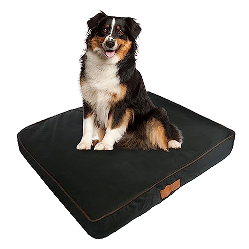 Ellie-Bo Orthopädisches Memory Foam-Hundebett für Hundekäfig/-Box, wasserdicht, Größe XL, 106,7 cm, Schwarz von Ellie-Bo