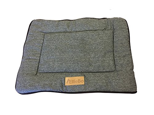 Ellie-Bo Wende-Hundebett, Tweed und schwarzes Kunstfell, für Hundekäfige in Größe S mit 61 cm von Ellie-Bo