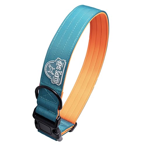 Ellieps Shop Strapazierfähiges Hundehalsband, 2,5 cm / 3,8 cm breit, Premium-Nylon-Halsband mit weicher Neopren-Polsterung, zweifarbig, verstellbar, für kleine, mittelgroße und große Rassen von Ellieps Shop