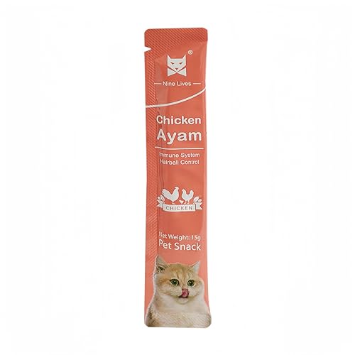 Leckere Katzensnacks für die Gewichtszunahme und zum Füllen der Backen - feuchte Katzenleckerbissen in Sticksform (5PCS, Huhn) von Ellisalano