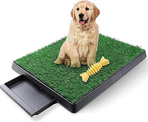 Hundeklo Hundetoiletten, GD-9 Hundetoilette mit Kunstrasen Welpentoilette Trainingsunterlage Hunde Toilette mit Gras Indoor Hundetöpfchen Töpfchenauflage für Kleine Mittelgroß Hunde von Eloklem