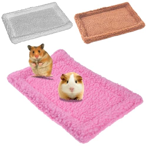 Embhlitfe 3 Stück Meerschweinchen Bett Ultraweiche Kaninchen Bett Warme Flauschige Plüschbett für Kleine Tiere Katzen Kissen Meerschweinchen Kuscheltier für Hamster Kaninchen Chinchilla Eichhörnchen von Embhlitfe